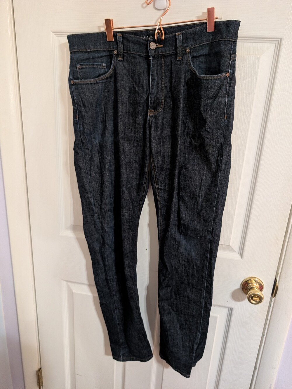 Mott & Bow Mens Jeans Blue Skinny Denim Size 33x31 *fading/holes*